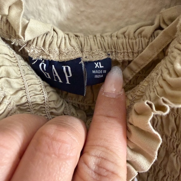 GAP Cream Smocked Midi Dress - Picture 3 of 3